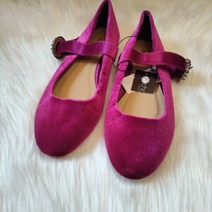 Chatties Pink Flats with Embellished Strap